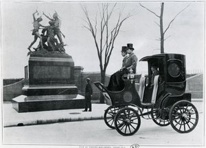 Amerikaanse elektrische auto in Parijs, ca. 1900 door French Photographer